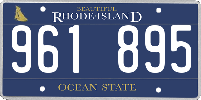 RI license plate 961895