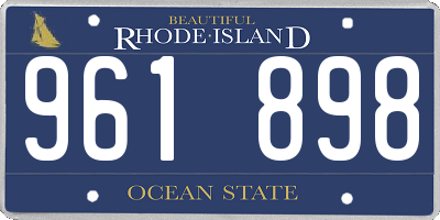 RI license plate 961898