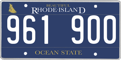 RI license plate 961900