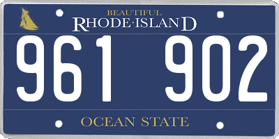 RI license plate 961902