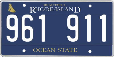 RI license plate 961911