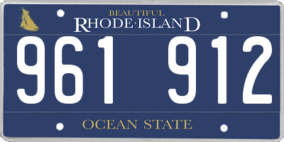 RI license plate 961912