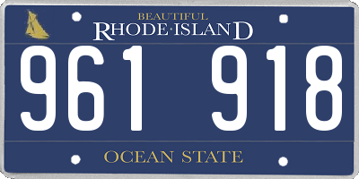 RI license plate 961918