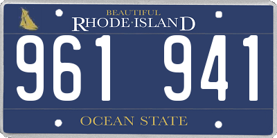 RI license plate 961941