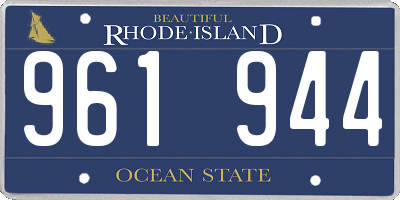 RI license plate 961944