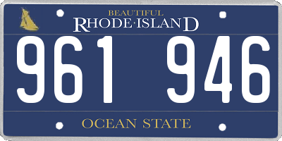 RI license plate 961946