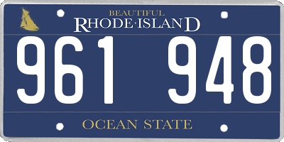 RI license plate 961948