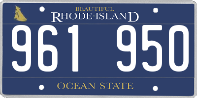 RI license plate 961950