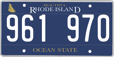 RI license plate 961970
