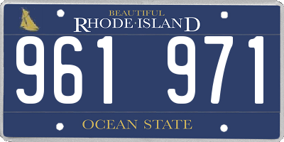 RI license plate 961971