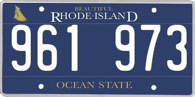 RI license plate 961973