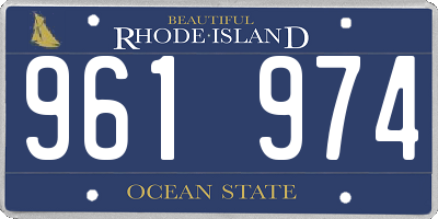 RI license plate 961974