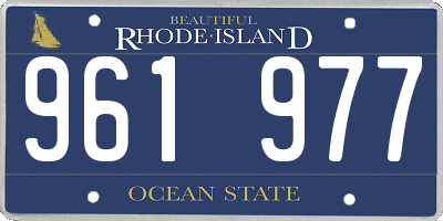 RI license plate 961977