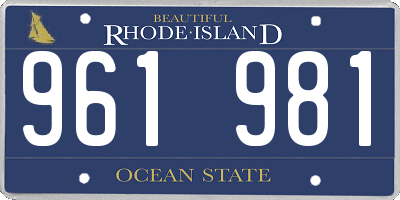 RI license plate 961981