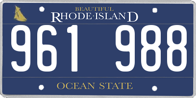 RI license plate 961988