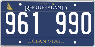 RI license plate 961990