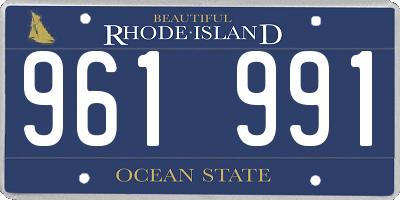 RI license plate 961991