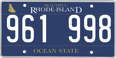 RI license plate 961998