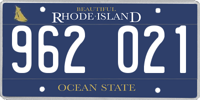 RI license plate 962021