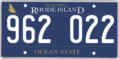 RI license plate 962022
