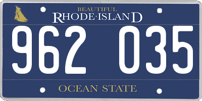 RI license plate 962035