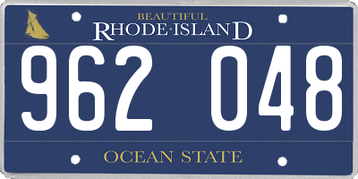 RI license plate 962048