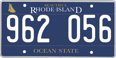 RI license plate 962056