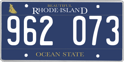 RI license plate 962073