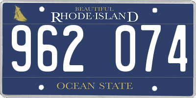 RI license plate 962074