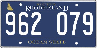 RI license plate 962079