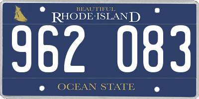 RI license plate 962083
