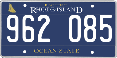 RI license plate 962085