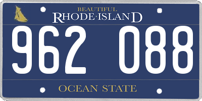 RI license plate 962088