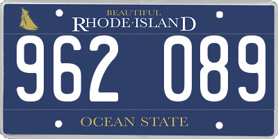 RI license plate 962089