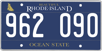 RI license plate 962090