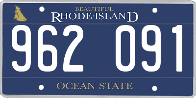 RI license plate 962091