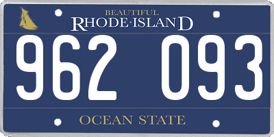 RI license plate 962093