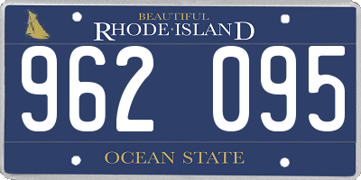 RI license plate 962095