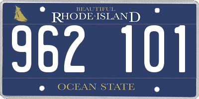 RI license plate 962101