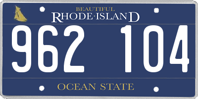 RI license plate 962104
