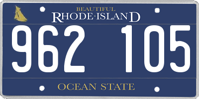 RI license plate 962105