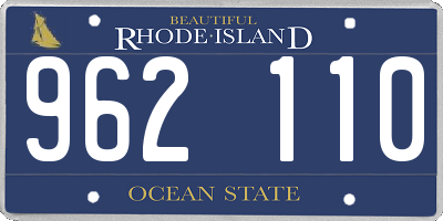 RI license plate 962110