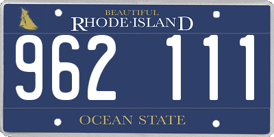 RI license plate 962111