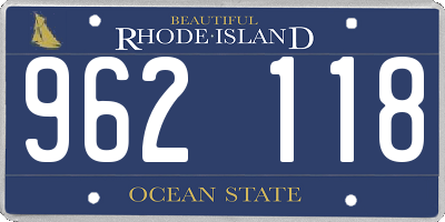 RI license plate 962118