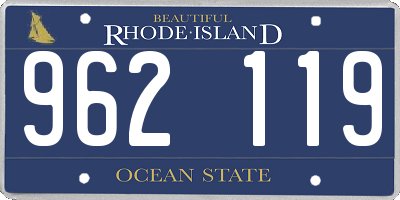 RI license plate 962119