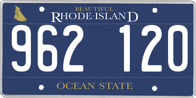 RI license plate 962120