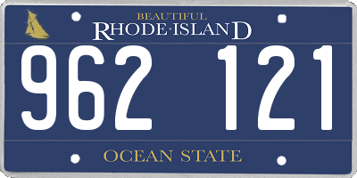 RI license plate 962121