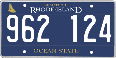 RI license plate 962124