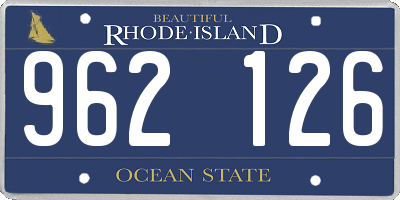 RI license plate 962126