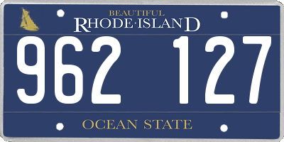 RI license plate 962127